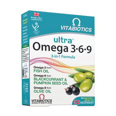 Пищевая добавка Ultra Omega 3-6-9, 60 шт. цена и информация | Витамины, пищевые добавки, препараты для иммунитета | pigu.lt