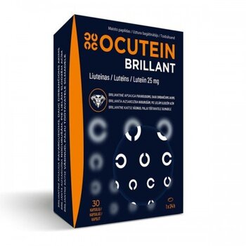 OCUTEIN BRILLANT LUTEIN 25 мг, капсулы, 30 шт. цена и информация | Витамины, пищевые добавки, препараты для хорошего самочувствия | pigu.lt