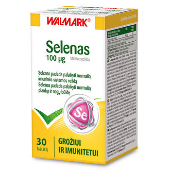 Maisto papildas Selenas 100mcg, 30 tablečių цена и информация | Витамины, пищевые добавки, препараты для красоты | pigu.lt