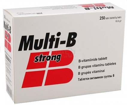 Maisto papildas Multi-B Strong, 250 tablečių kaina ir informacija | Vitaminai, maisto papildai, preparatai gerai savijautai | pigu.lt