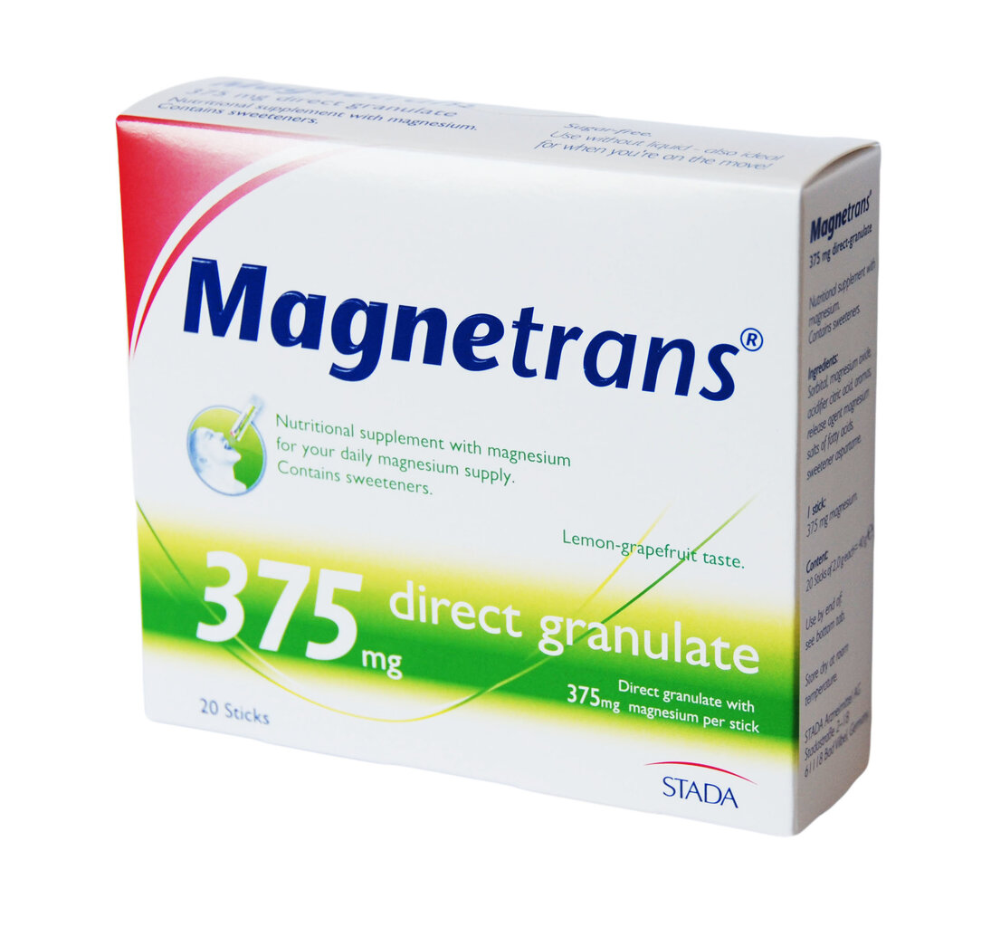 Maisto papildas Magnetrans Direct 375 mg burnoje tirpstančios granulės, 20 vnt. kaina ir informacija | Vitaminai, maisto papildai, preparatai gerai savijautai | pigu.lt