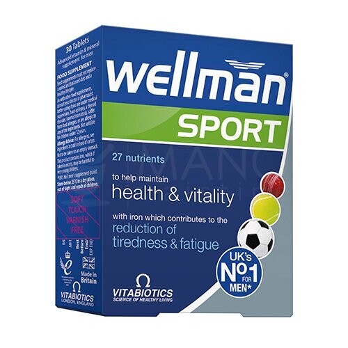 Maisto papildas Wellman Sport, 30 tablečių kaina ir informacija | Vitaminai, maisto papildai, preparatai imunitetui | pigu.lt