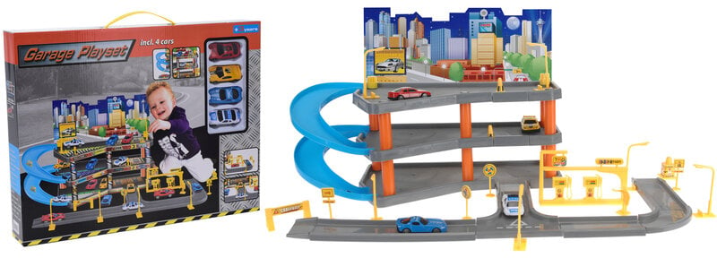 3 aukštų automobilių garažas su 4 automobiliais kaina ir informacija | Žaislai berniukams | pigu.lt