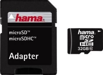 HAMA microSDHC 32GB Class 10 + Adapter / Mobile цена и информация | Atminties kortelės telefonams | pigu.lt