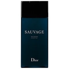 Гель для душа Christian Dior Sauvage, 200 мл цена и информация | Мужская парфюмированная косметика | pigu.lt