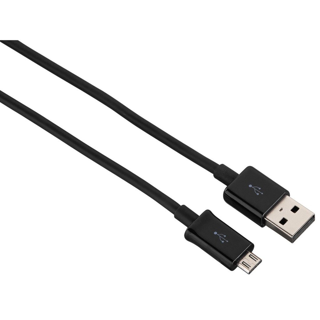 Hama, Micro USB 2.0 USB A-MicroUSB B, 0.9 m, juodas kaina ir informacija | Kabeliai ir laidai | pigu.lt