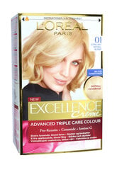 Ilgalaikiai plaukų dažai su trejopa apsauga L&#039;Oreal Paris Excellence Creme 172 ml, Ultra-Light Natural Blonde kaina ir informacija | Plaukų dažai | pigu.lt