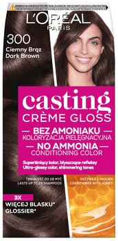 Plaukų dažai L'Oreal Paris Casting Creme Gloss, 300 Darkest Brown kaina ir informacija | Plaukų dažai | pigu.lt