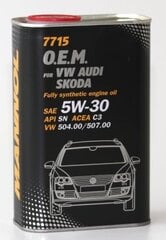 Масло Mannol 5W30 OEM VW AUDI SKODA, 1 л цена и информация | Моторные масла | pigu.lt