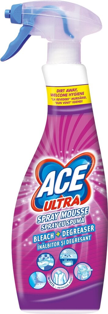 Purškiamos putos ACE ULTRA Fresh Effect įvairių paviršių ir audinių valiklis 0,7 L kaina ir informacija | Valikliai | pigu.lt