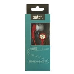 Setty X-Bass, красный цена и информация | Наушники | pigu.lt