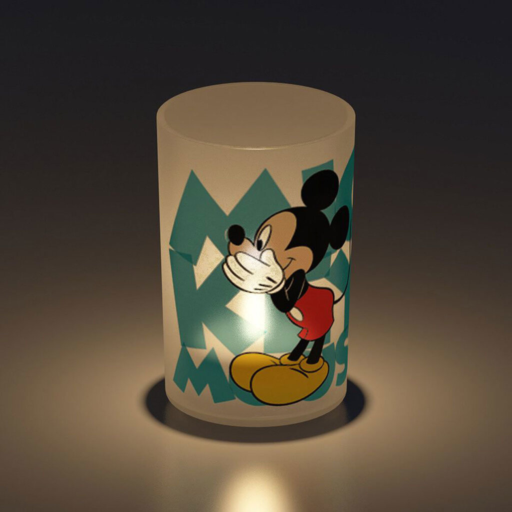 Philips Disney Mickey Mouse Led žvakė su Li-Ion baterija ir jungikliu, 10 cm kaina ir informacija | Žvakės, Žvakidės | pigu.lt