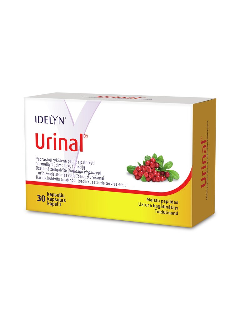Maisto papildas Urinal, 30 kapsulių kaina ir informacija | Vitaminai, maisto papildai, preparatai gerai savijautai | pigu.lt