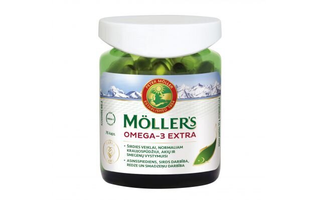 Maisto papildas Möller's Omega-3, 76 kapsulės цена и информация | Vitaminai, maisto papildai, preparatai imunitetui | pigu.lt