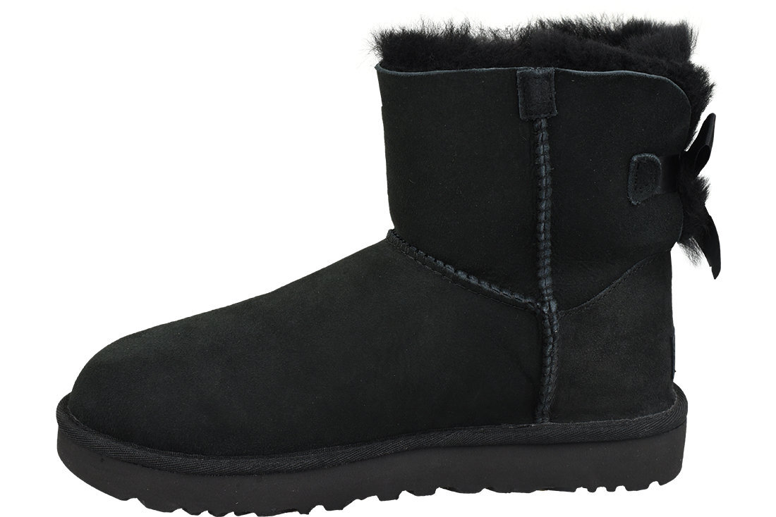 Aulinukai moterims UGG Mini Bailey Bow II, juodi kaina ir informacija | Aulinukai, ilgaauliai batai moterims | pigu.lt