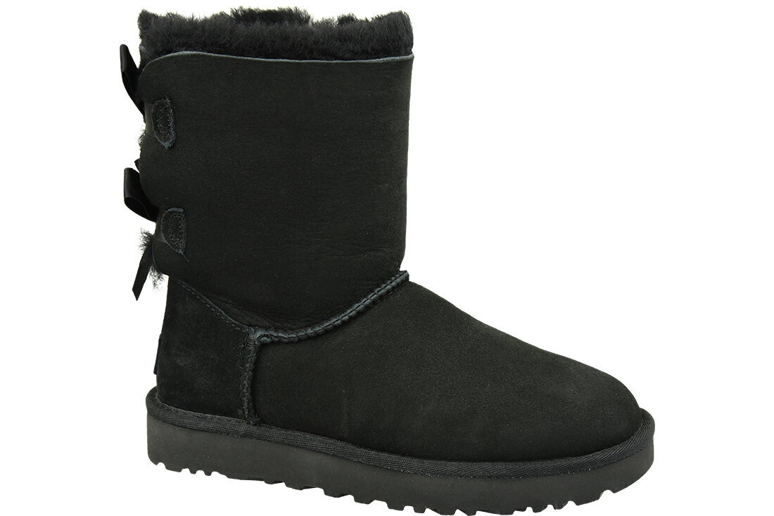 Žieminiai batai UGG Bailey Bow II (1016225-BLK), juodi kaina ir informacija | Aulinukai, ilgaauliai batai moterims | pigu.lt