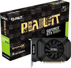 Palit GeForce GTX 1050 Ti STORMX 4GB GDDR5 (128 Bit) HDMI, DP, DVI, BOX (NE5105T018G1F) цена и информация | Видеокарты (GPU) | pigu.lt