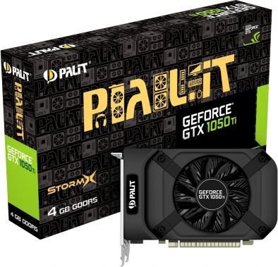 Palit GeForce GTX 1050 Ti STORMX 4GB GDDR5 (128 Bit) HDMI, DP, DVI, BOX (NE5105T018G1F) kaina ir informacija | Vaizdo plokštės (GPU) | pigu.lt