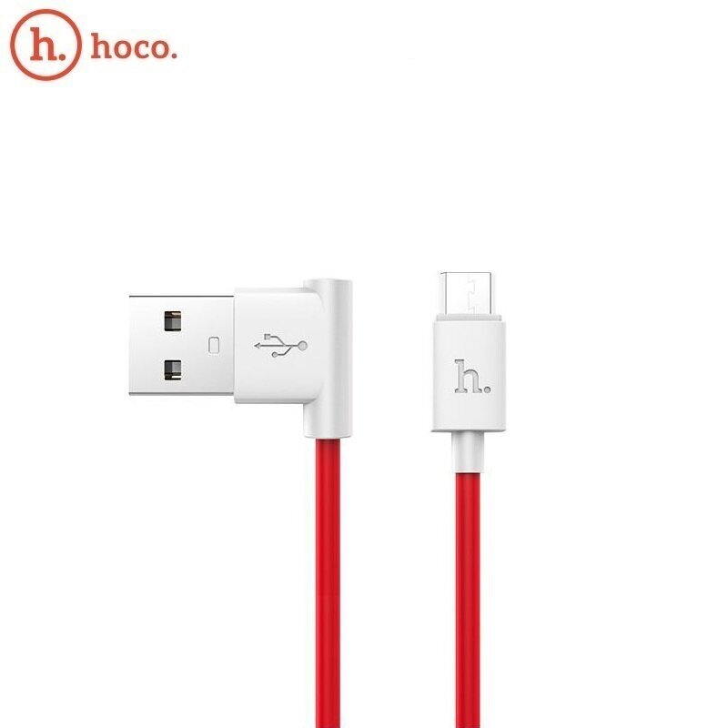 hoco UPM 10 L formos mikro USB duomenų kabelis Raudona цена и информация | Kabeliai ir laidai | pigu.lt