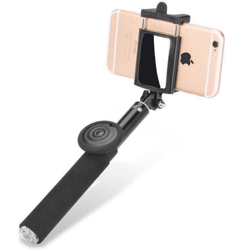 Asmenukių lazda HOCO CPH12 Mini, belaidė, juoda цена и информация | Asmenukių lazdos (selfie sticks) | pigu.lt