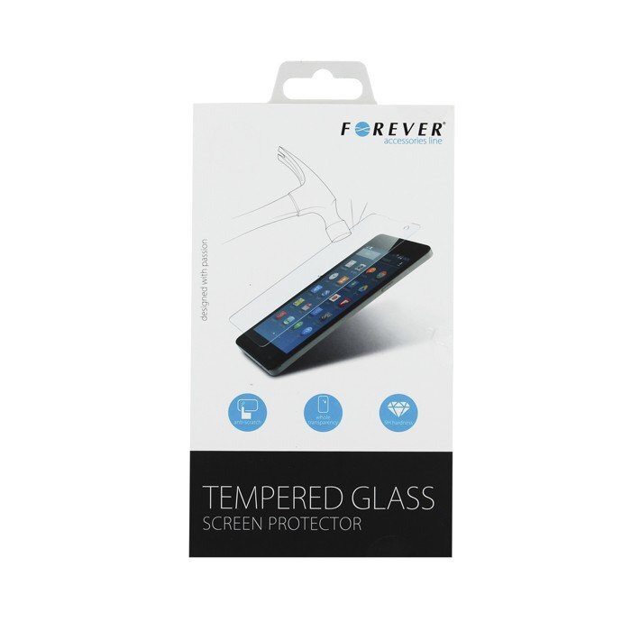 Grūdinto stiklo ekrano apsauga Forever Tempered Glass, skirta LG K8 LTE K350N telefonui, skaidri kaina ir informacija | Apsauginės plėvelės telefonams | pigu.lt