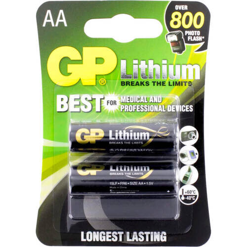 Elementai GP AA Lithium 1.5V 2vnt. цена и информация | Elementai | pigu.lt