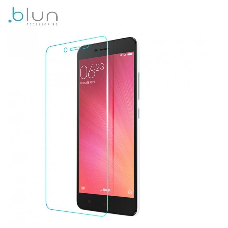 Blun Extreeme Shock Screen Protector 0.33mm / 2.5D Glass Xiaomi Redmi Note 2 kaina ir informacija | Apsauginės plėvelės telefonams | pigu.lt