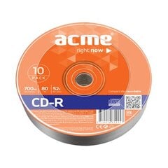 Acme CD-R 80/700MB 52X 10pack cake box kaina ir informacija | Vinilinės plokštelės, CD, DVD | pigu.lt