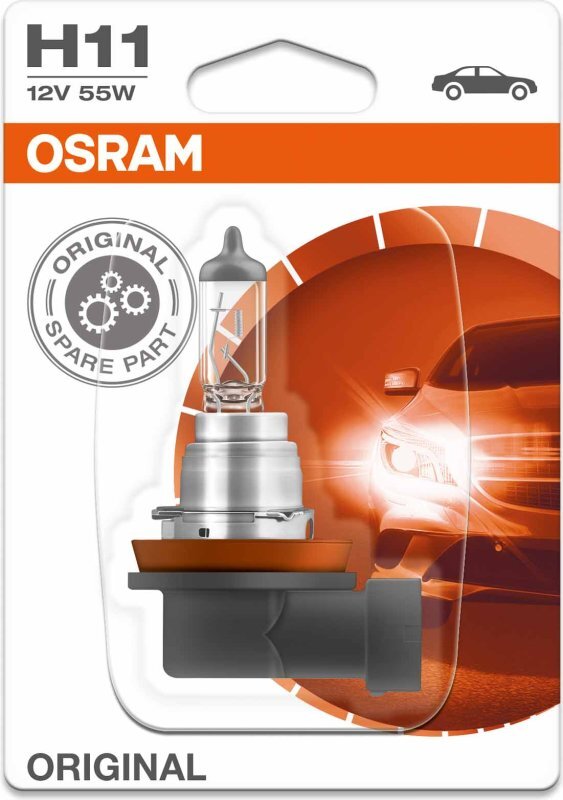 Automobilinė lemputė Osram H11 55W 12V PGJ19-2 1vnt цена и информация | Automobilių lemputės | pigu.lt