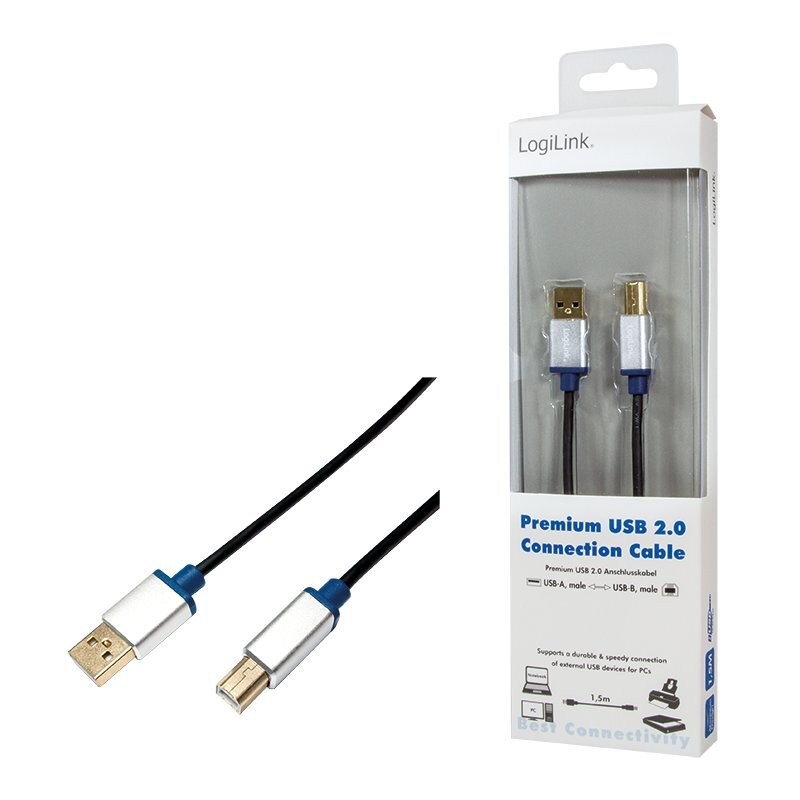 LogiLink USB 2.0 BUAB230, 3m kaina ir informacija | Kabeliai ir laidai | pigu.lt