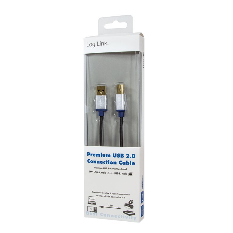 LogiLink USB 2.0 BUAB230, 3m kaina ir informacija | Kabeliai ir laidai | pigu.lt