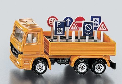 Sunkvežimis su kelio ženklais Siku kaina ir informacija | Žaislai berniukams | pigu.lt