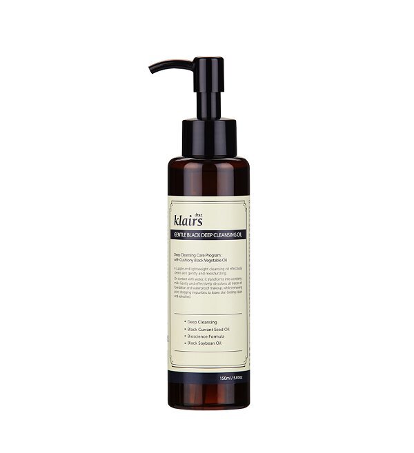 Hidrofilinis makiažo valiklis Klairs Gentle Black Deep Cleansing Oil 150ml цена и информация | Veido prausikliai, valikliai | pigu.lt