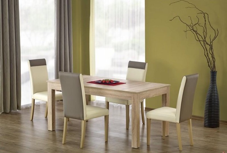 Išskleidžiamas stalas Halmar Seweryn, ąžuolo spalvos kaina ir informacija | Virtuvės ir valgomojo stalai, staliukai | pigu.lt