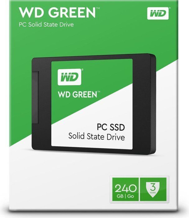 Western Digital Green 240GB SATA3 (WDS240G1G0A) kaina ir informacija | Vidiniai kietieji diskai (HDD, SSD, Hybrid) | pigu.lt