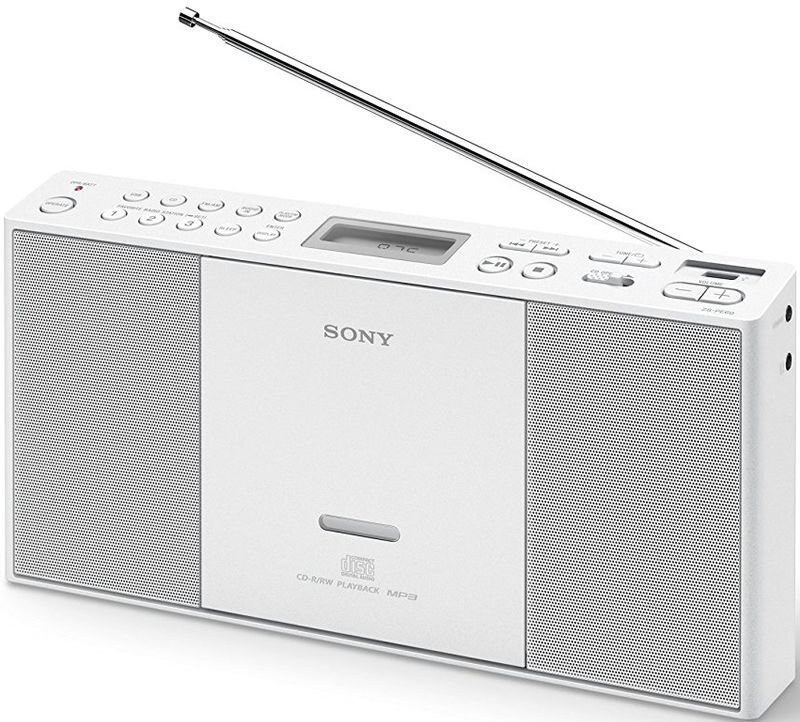 Magnetola su radijo imtuvu SONY ZS-PE60W, 2W, CD, AM/FM, balta kaina ir informacija | Magnetolos | pigu.lt