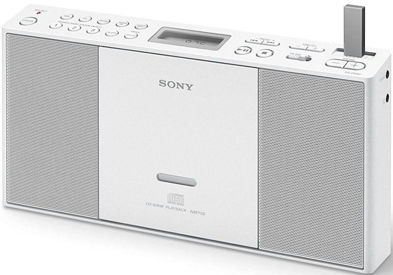 Magnetola su radijo imtuvu SONY ZS-PE60W, 2W, CD, AM/FM, balta kaina ir informacija | Magnetolos | pigu.lt