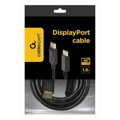 Кабель Gembird DisplayPort 1,8 м цена и информация | Кабели и провода | pigu.lt