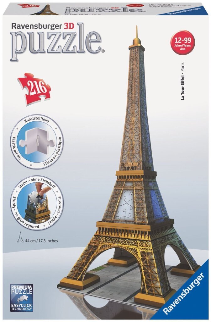 Dėlionė Ravensburger Eifelio bokštas, 216 detalių kaina ir informacija | Dėlionės (puzzle) | pigu.lt