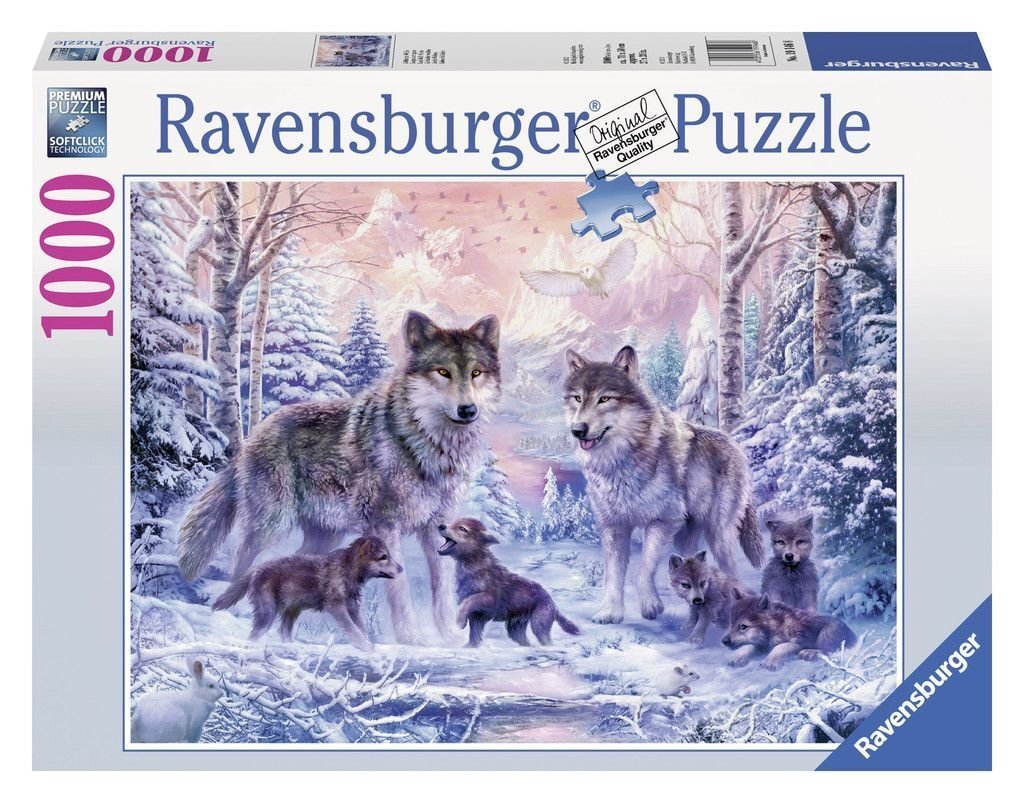 Dėlionė Ravensburger Arktiniai Vilkai 1000 detalių,191468 kaina ir informacija | Dėlionės (puzzle) | pigu.lt