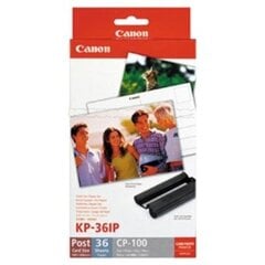 Canon KP-36IP Colour Ink Cartridge with 36 Sheets postcard size (100 x 148mm) paper (for CP-100/200/220/300/330/400/500/510/600/710-770) kaina ir informacija | Kasetės lazeriniams spausdintuvams | pigu.lt