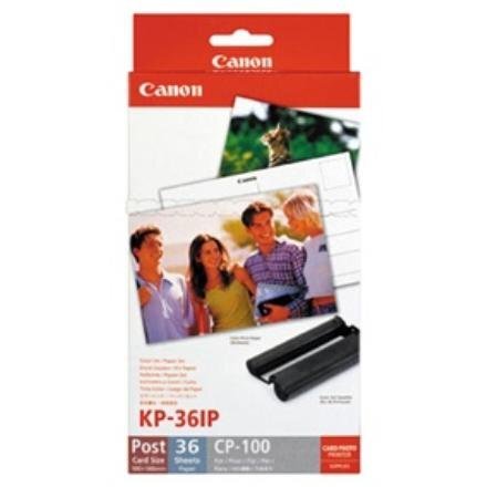 Canon KP-36IP Colour Ink Cartridge with 36 Sheets postcard size (100 x 148mm) paper (for CP-100/200/220/300/330/400/500/510/600/710-770) kaina ir informacija | Kasetės lazeriniams spausdintuvams | pigu.lt