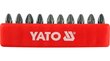 Antgalių rinkinys Yato PZ2x25mm 1/4", 10vnt. цена и информация | Mechaniniai įrankiai | pigu.lt