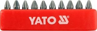 Комплект насадок Yato PH2x25мм 1/4", 10 шт. цена и информация | Механические инструменты | pigu.lt