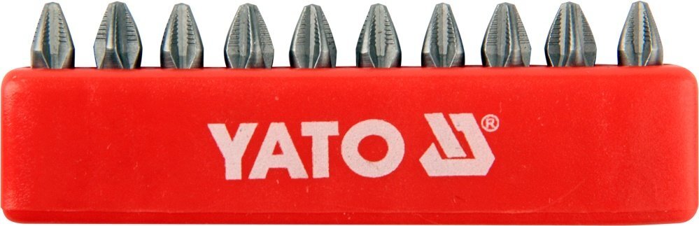 Antgalių rinkinys Yato PH2x25mm 1/4", 10vnt. kaina ir informacija | Mechaniniai įrankiai | pigu.lt