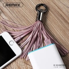 Remax RC-053i Дизайн Брелок для ключей с Apple Lightning кабелемданных и заряда  (MD818) Черный цена и информация | Кабели для телефонов | pigu.lt