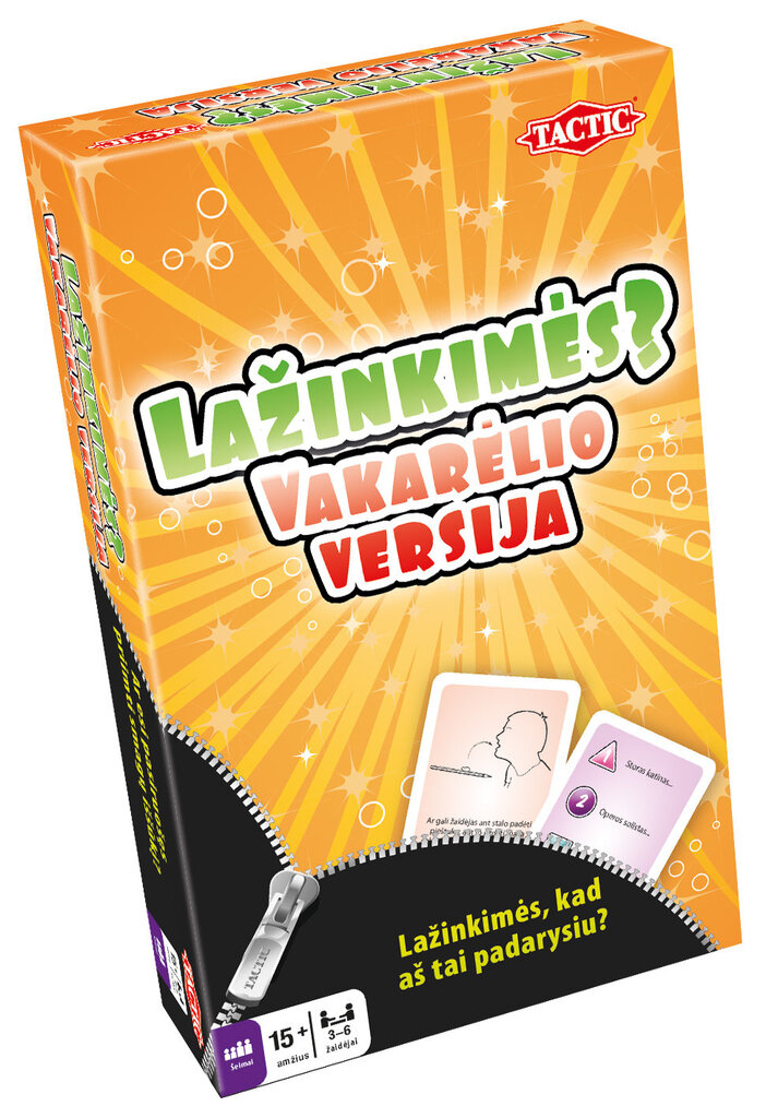 Kelioninis žaidimas TAC Lažinkimės?, vakarėlio versija, LT цена и информация | Stalo žaidimai, galvosūkiai | pigu.lt