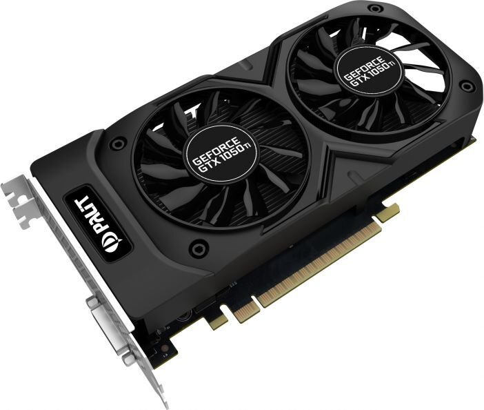 Palit GeForce GTX 1050 Ti DUAL OC 4GB GDDR5 128 Bit DVI-D, HDMI, DP, BOX (NE5105TS18G1D) kaina ir informacija | Vaizdo plokštės (GPU) | pigu.lt