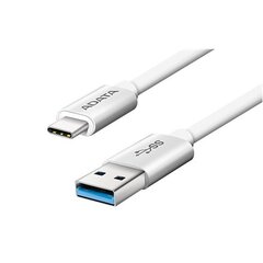 Кабель для подключения и зарядки A-Data, USB-A 3.1, USB-C, 1 м, серебристый цена и информация | ADATA Мобильные телефоны, Фото и Видео | pigu.lt