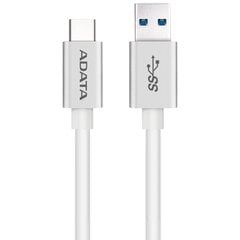 A-Data Connect and Charge Cable, USB-A 3.1, USB-C, 1 m, Silver kaina ir informacija | ADATA Mobilieji telefonai ir jų priedai | pigu.lt